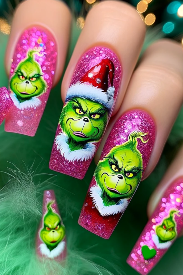 33 Grinch Nails Steal The Festive Spirit 6780