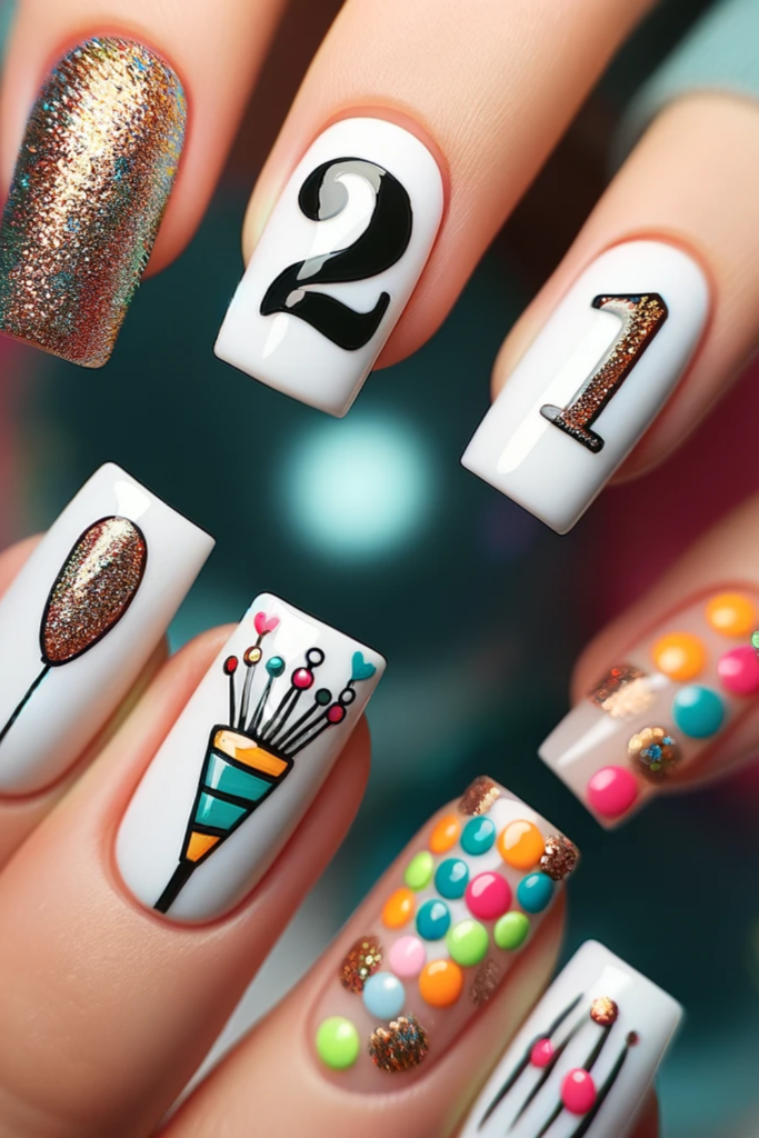 21 TRENDY 21st Birthday Nails Ideas You Are Going to LOVE!