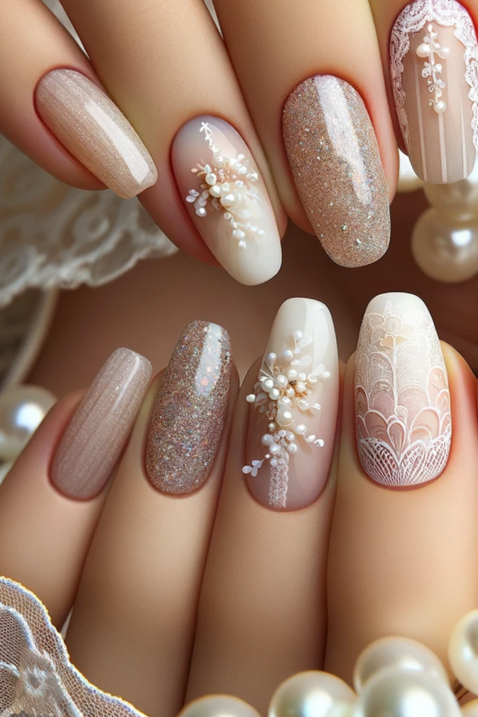 Nail Ideas: 60+ Designs For Wedding [2024 Guide & FAQs] | Gel nails,  Stylish nails, Funky nails