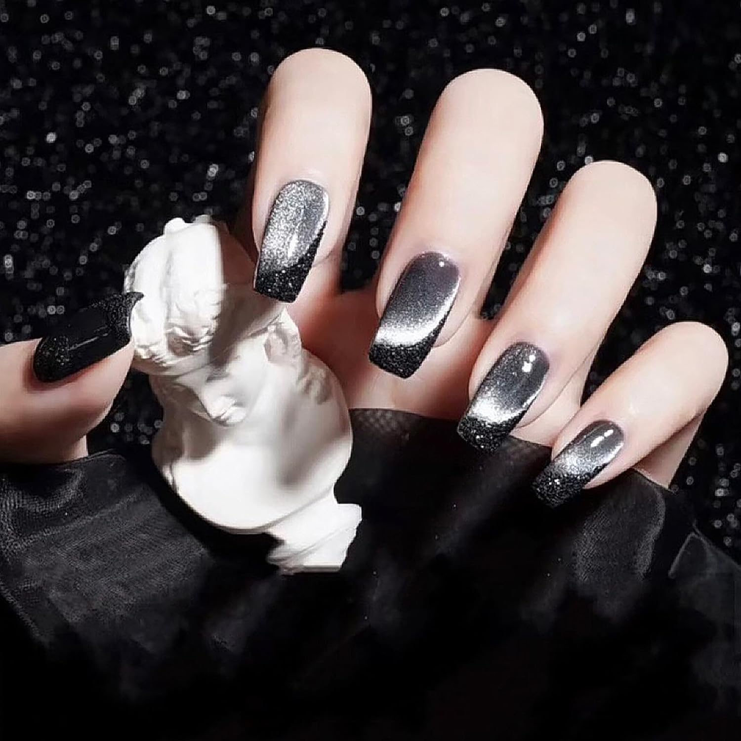 37 Black And Silver Nails That Are Show Stoppers