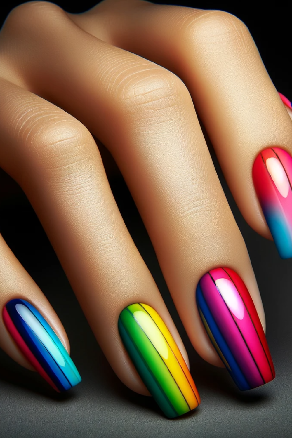 37 Dazzling Rainbow Nails to Brighten Your Day!