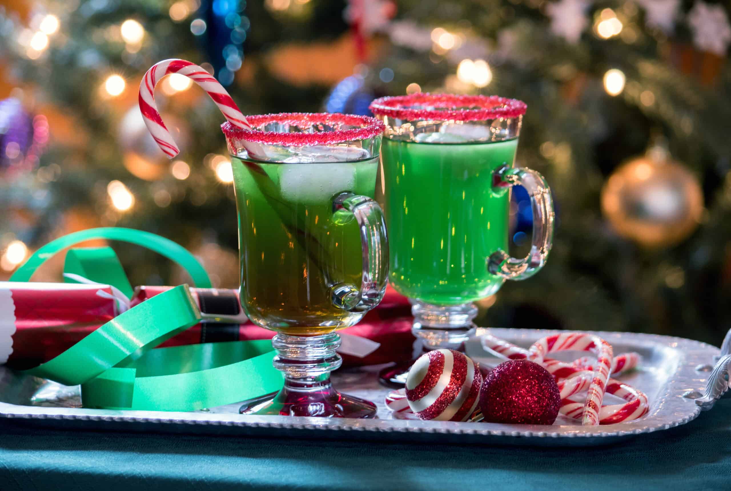 Bring Some Holiday Mischief to Your Party with a Festive Grinch Cocktail