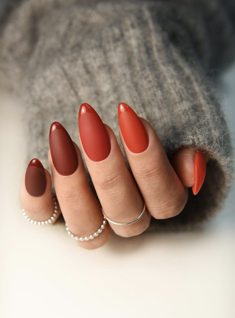 31 Classy Autumn Fall Nails Almond Shape Inspiration