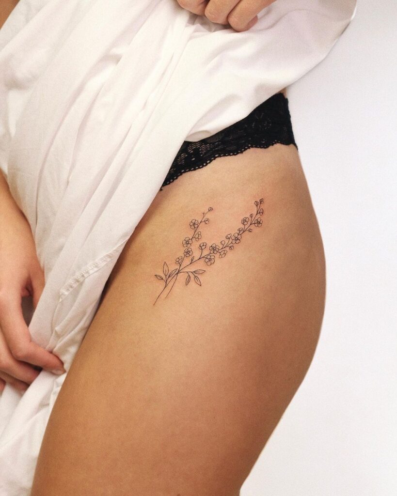 Cute Small Rose Hip Tattoo Ideas for Teenagers - Realistic Single Flower  Leg Tat - www.MyBodiArt.com #tattoos | Hip tattoo, Rose tattoo on hip,  Tattoos