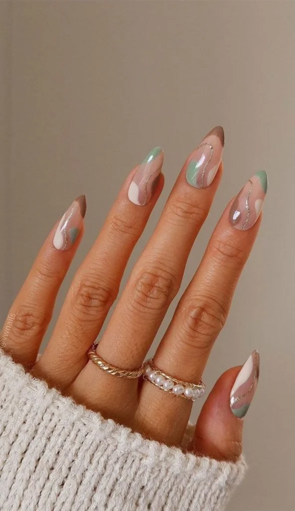 fall nails in pastels